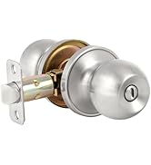 HOSOM Privacy Door Knob with Lock, Interior Door Knobs for Bedroom and Bathroom, Keyless Doorknob...