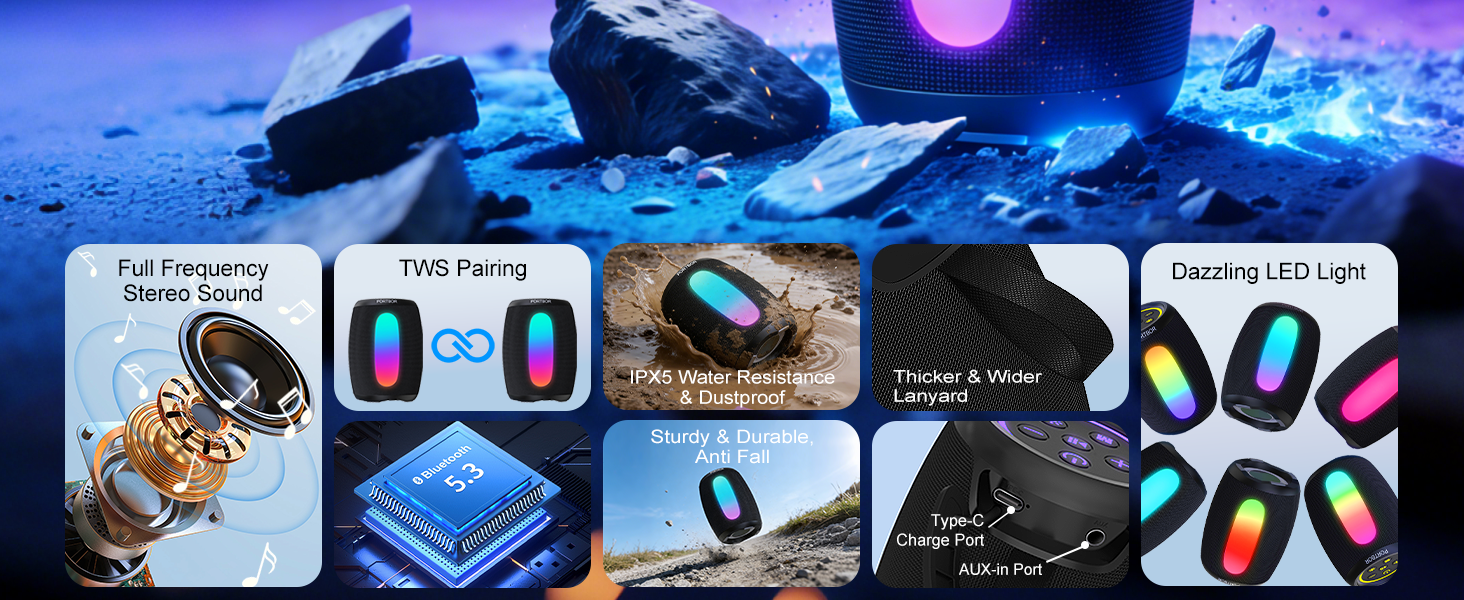 Bluetooth Speaker, portable bluetooth speaker, wireless bluetooth speaker