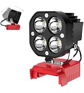 Azocek LED Work Light Compatible with Milwaukee 18V Battery 6000LM Lighting | 18V Battery Cordles...