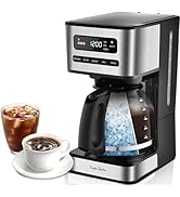 Taylor Swoden Programmable Coffee Makers 12 Cup, Hot and Iced Coffee Maker, 4 Brew Strength, LED ...