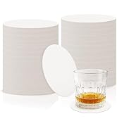 200 Pcs Disposable Paper Coasters(1MM), 4 Inch Round White Cardboard Coasters for DIY Crafts Arts...