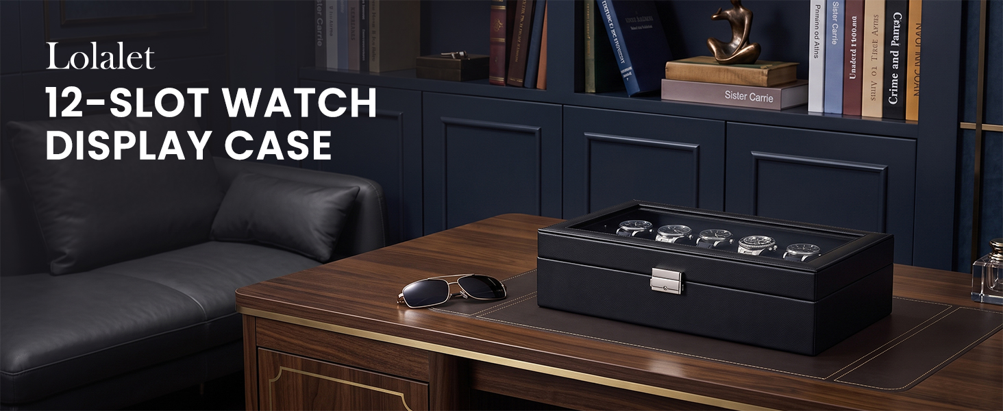 12-Slot Watch Display Case