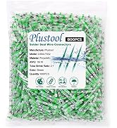 800PCS Green Solder Seal Wire Connectors AWG18-16, Plustool Solder Seal Heat Shrink Butt Connecto...