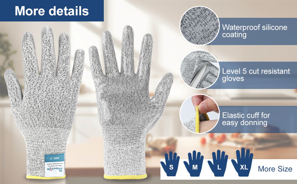 level 5 cutting gloves chefs mandoline meat cutting safety cut resistant butcher work no cut gloves