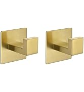 Flybath Square Towel Hooks Robe Hook Holder SUS 304 Stainless Steel Bath Kitchen Door Wall Stick ...