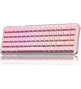 COSTOM Q61 PRO Wireless Keyboard with RGB Backlighting, 60% Mechanical Gaming Keyboard, Hot-Swapp...