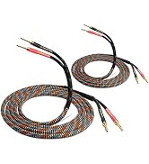 UCINNOVATE Bi-Wire Speaker Cables, 2 Pack OFC 9.8Ft Home Theater Premium Speaker Cable Wire with ...