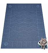 Motsamla Cat Litter Mat, Litter Trapping Mat Soft on Kitty Paws, 47" x 35" Kitten Litter Box Mat ...