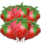 6 Pack Gaint Strawberry Balloons 23 Inch Cute Strawberry Balloons for Cute Berry Birthday Party F...