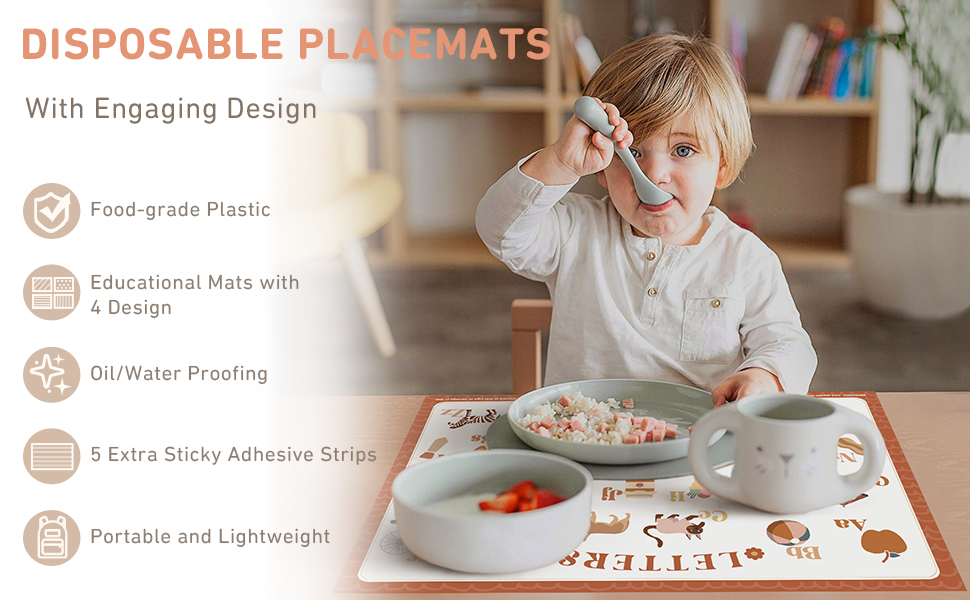 disposable placemats for baby