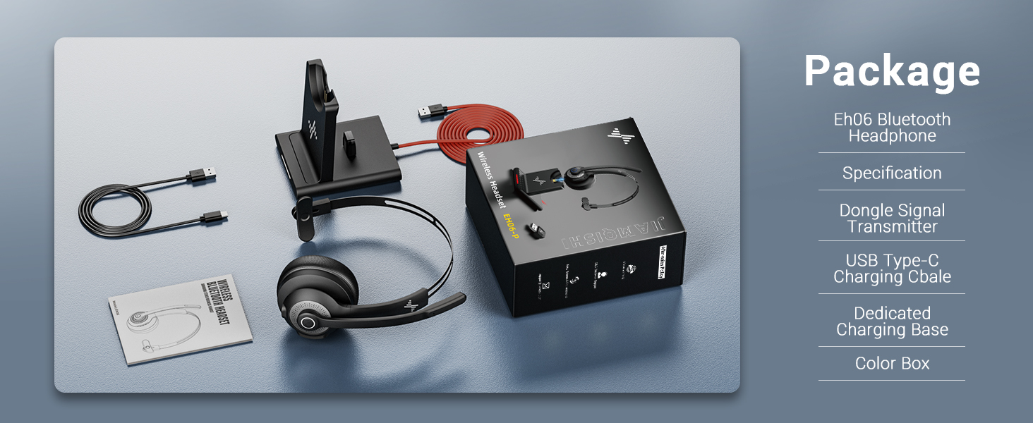 wireless headset with mic for work