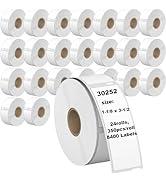 Address Labels 24rolls,8400 pcs,Compatible with DYMO 30252 Shipping Replacement Labels,1-1/8" x 3...
