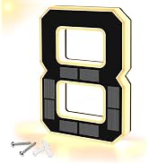 9" Solar Powered House Numbers for Outside, XTAUTO 300LM Large Modern Backlit Address Signs Auto ...