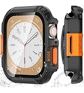 YIJDACASE Rugged Waterproof Case for Apple Watch Series 9/8/7 45mm, Built-in HD Tempered Glass Sc...