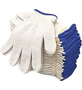 Evridwear Cotton Polyester String Knit Shell Safety Protection Work Gloves for Painter Mechanic I...