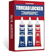 ESKONKE 3 Pack Thread Locker Blue Basic + Threadlocker Red 271, Nuts & Bolts Locker Lock Tight & ...