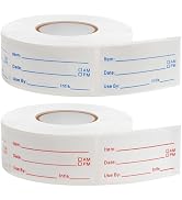 1000pcs Food Labels, AIMEIKI 2 Rolls 1 x 2 Inch Removable Freezer Labels Waterproof Food Storage ...