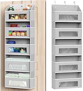 Simple Houseware Large Heavy Duty Over the Door Organizer with 5 Clear Window Pockets, 45 lbs Cap...