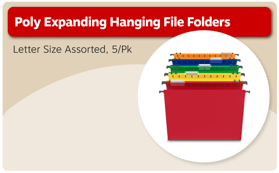 Staples Poly Expanding Hanging File Pockets