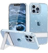 CASEFIV for iPhone 13 Pro Max Case, with Adjustable Metal Kickstand, Crystal Clear Soft Flexible ...