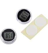WLngtv 2Pcs Black Motorcycle Clocks, Waterproof Stick-On Motorbike Mount Digital, for Vehicle, Au...