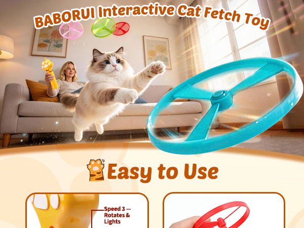 BABORUI Cat Fetch Toy