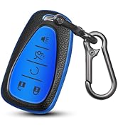 MILD EAST for Chevy Key Fob Cover, 5 Button Key Case for Chevrolet Equinox Malibu Trailblazer Tra...