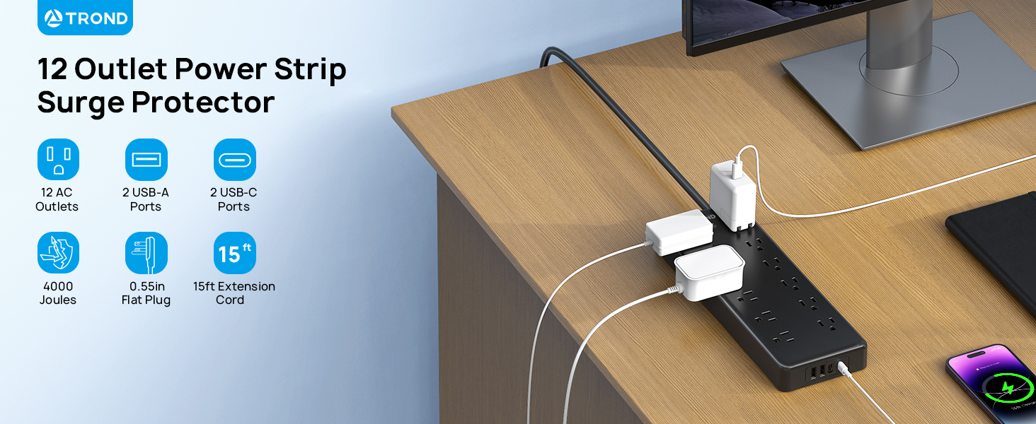 flat wall extension cord