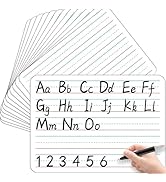 24pcs Double Sided Cardboard Lined Dry Erase Whiteboard Ruled Writing Paper Cardboard Handwriting...