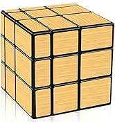 D-FantiX Shengshou Mirror Cube 3x3 Speed Cube Gold Mirror Blocks Cube 3x3x3 Different Shapes Puzz...