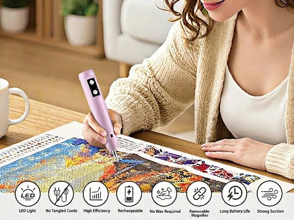 Electric Diamond Art Vacuum Pens