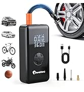 AWELTEC Cordless Tire Inflator – Portable Air Compressor with Digital Display, 150PSI Max, 32L/Mi...