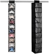 Hat Organizer for Baseball Caps, 10 Shelf Hanging Hat Rack, Hat Organizer for Closet with Dust Co...