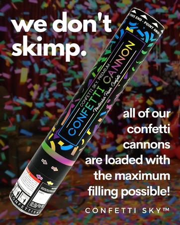 confetti cannon confetti filling - no skimping