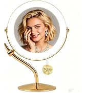 DEXHOM 12" Extra Large Lighted Makeup Mirror, 1X/10X, 2-Sided Magnifying Mirror with 96 LEDs, 3 C...