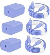 AISNI USBC Charger Block for iPhone 17/16/15 Charger Fast Charging 3 Pack | 20W Type C Charger wi...