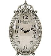 NIKKY HOME Vintage Table Clock, Silent Non-Ticking Battery Operated Desk Shelf Mantel Small Metal...