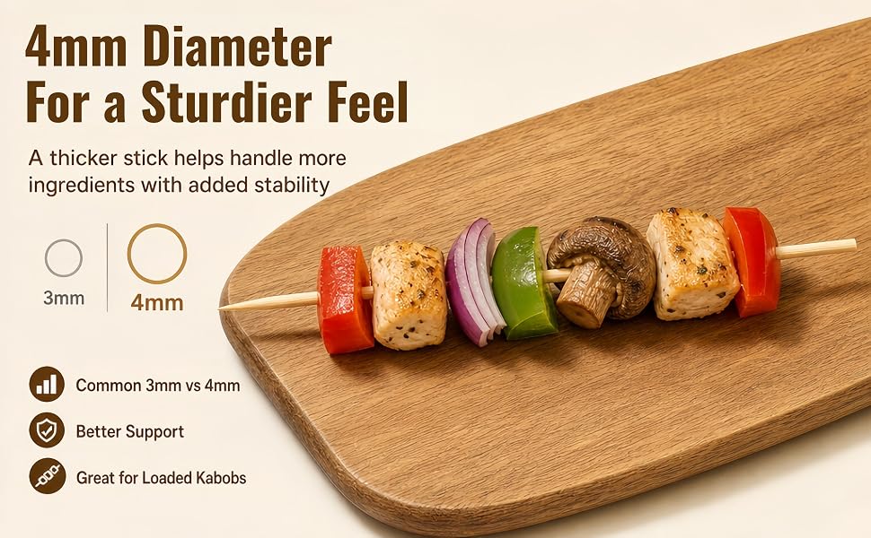 Bamboo Skewers skewer sticks kabob sticks skewers for grilling bbq skewers kebab skewers wood skewer