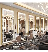 FENNIO Full Length Mirror with Lights, 80" x 36" LED Full Body Mirror, Wall Mounted Hanging Mirro...