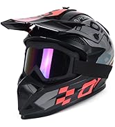 shamofeng Adult Dirt Bike Helmet Motorcycle Racing Street Bike Off-Road Mountain Bike BMX MX ATV ...