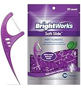 Brightworks Soft Slide Flossers - for Tight Spaces and Extra Comfort with Fresh Mint - 270 Count