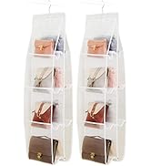 AARAINBOW 2 Packs Hanging Handbag Purse Organizer, Handbag Organizer with 8 Pockets, Purse Organi...