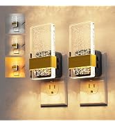 L LOHAS LED Night Light, 2 Pack 3CCT Night Lights Plug Into Wall, 2000K/3000K/5000K Adjustable Co...