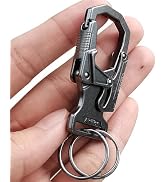 Ahiller Carabiner Clip Double-Lock Design,3”Keyring Zinc Alloy Car Keychain Camping Cycling Backp...