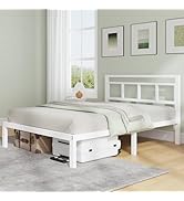 Novilla 14 Inch Queen Bed Frame with Headboard, No Box Spring Needed, Metal Platform Bed Frame Qu...