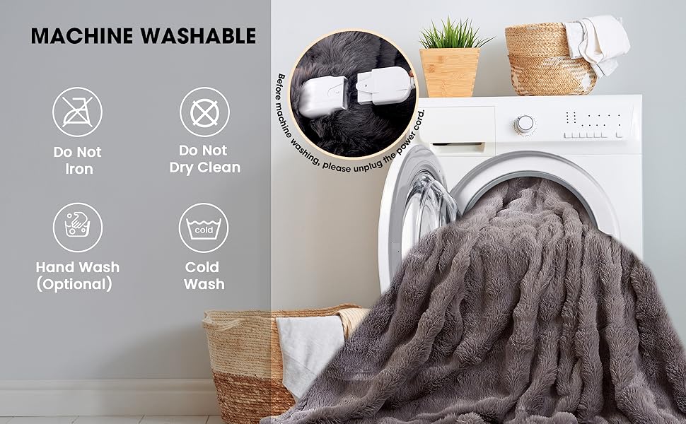 machine washable heated blanket
