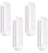 MOROBOR Clear PU Self-Adhesive Pulls, 4 Pcs Recessed Finger Pulls Oval Sliding Door Handles Clear...