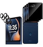 3+3 Pack for Motorola Razr 2025/Razr 2024 Front Privacy Screen Protector + Camera Protector,3D Cu...