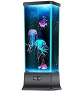Gift for Kids Men Women Electric Jellyfish Table lamp Color Changing Fish Aquarium Mood Night Lig...