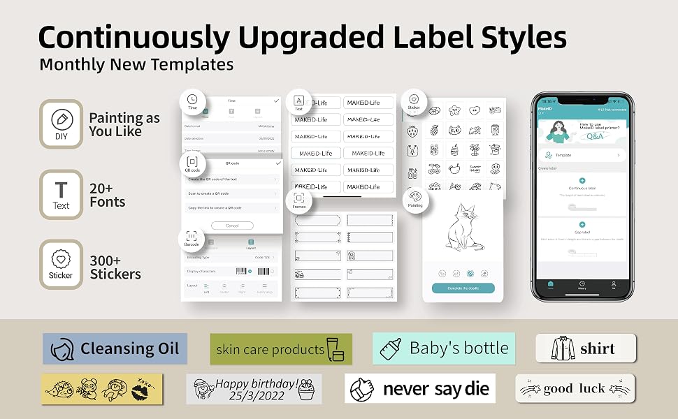 label styles